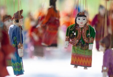 Culinary Souvenirs - Traditional Handmade Puppets Hanging on Strings